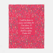 フローララズベリー |平和スリープの安全性 |クリスチャン フリースブランケット (正面)