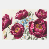 フローララッピング紙フラットシートデコパージュ ラッピングペーパーシート (正面3)