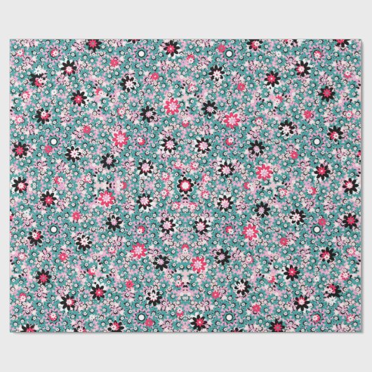 フローララッピング紙- スタイリッシュ ラッピングペーパー (フラット)