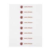 フローララップのまわりに住所 シール ラップアラウンド宛名ラベル (シート)