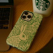 フローララビットインスパイア自然アートプリント iPhoneケース