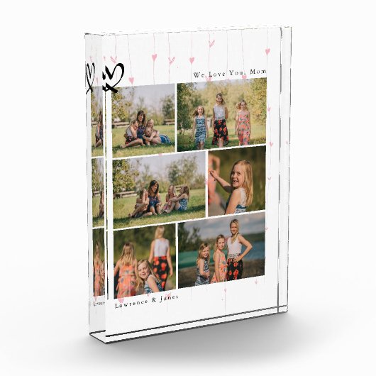 フローララブアブエラママファミリーフォトコラージュ フォトブロック (左)