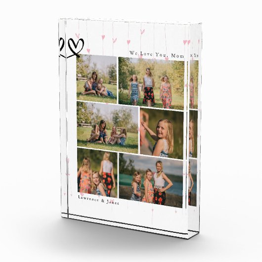 フローララブアブエラママファミリーフォトコラージュ フォトブロック (右)