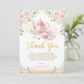 フローララブイズブルーイングブライダルシャワー茶パーティー サンキューカード (スタンド正面)