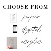 フローララブイズブルーイングブライダルシャワー アクリル招待状