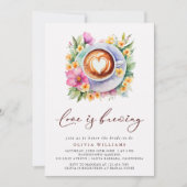 フローララブイズブルーイングブライダルシャワー 招待状 (正面)