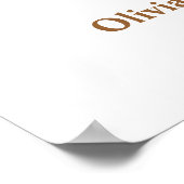 フローララブイズブルーイングブラウンブライダルシャワーウェルカム ポスター (角)