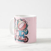 フローララブデザインと蝶 コーヒーマグカップ (正面左)