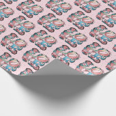 フローララブデザインと蝶 ラッピングペーパー (角)