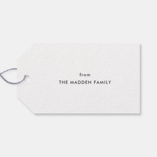 フローララブバレンタインデイギフトラベル- Dusty Blue ギフトタグ (裏面横)