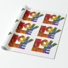 フローララブホワイトラッピング紙 ラッピングペーパー