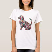 フローララブラドールシルエット Tシャツ (正面)