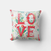 フローララブレタリング – シームレスパターン1 クッション (正面)