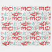 フローララブレタリング – シームレスパターン1 フリースブランケット (正面(横))