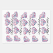 フローララブ誕生日ラップ ラッピングペーパーシート (正面2)