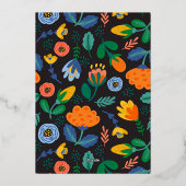 フローララブ開花ブライダルシャワー 箔招待状 (裏面)