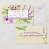 フローララベかわいらしンダーとデイジークラフト 名刺 (正面/裏面)