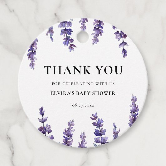 フローララベエレガントンダベビーシャワー フェイバータグ (正面)