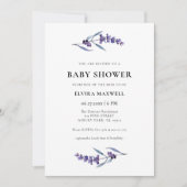 フローララベエレガントンダベビーシャワー 招待状 (正面)