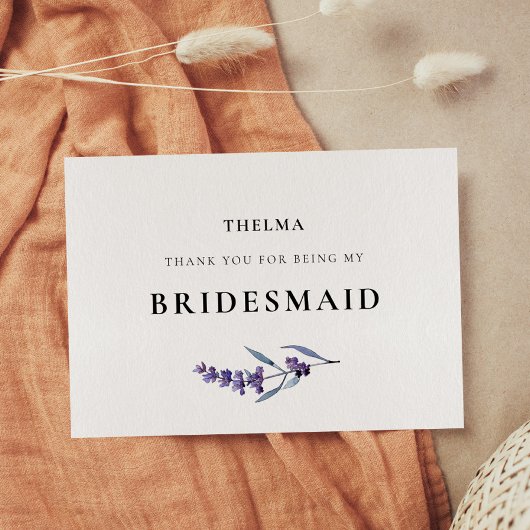 フローララベエレガントンダーの花嫁メイド サンキューカード