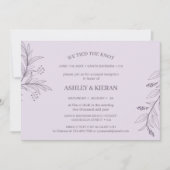 フローララベエレガントンダー我々は結び目披露宴 招待状 (正面)