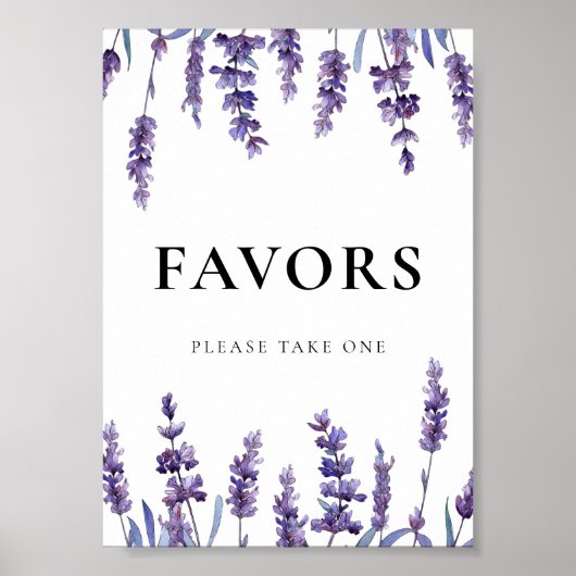 フローララベエレガントンダー結婚式の引き出物徴候 ポスター (正面)