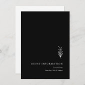 フローララベモダンンダミニマリスト白黒 エンクロージャーカード (正面/裏面)