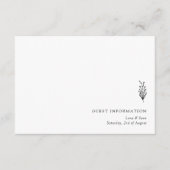 フローララベモダンンダミニマリスト白黒 エンクロージャーカード (正面)