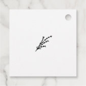 フローララベモダンンダミニマリスト白黒 フェイバータグ (裏面)