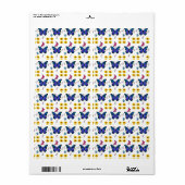 フローララベルひまわり蝶 ラベル (フルシート)