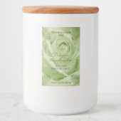 フローララベルグリーンバラフラワーパーム葉製品 フードラベル (正面)