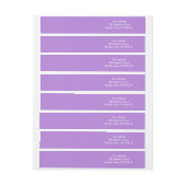 フローララベンダコンテンポラリーー色調整済み ラップアラウンド宛名ラベル (シート)