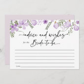 フローララベンダーのアドバイスと花嫁カードの願い 招待状 (正面/裏面)