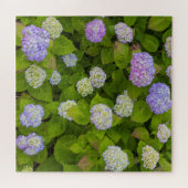 フローララベンダーアジサイの夏の写真 ジグソーパズル (横)