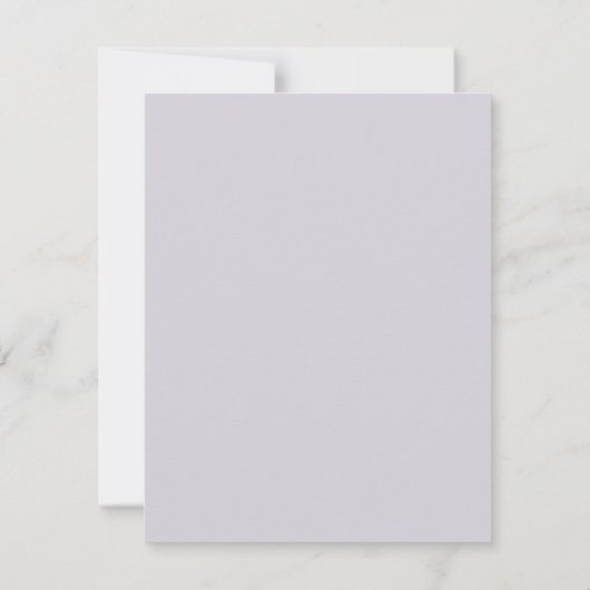 フローララベンダーエレガントウェディングレセプターカード 招待状 (裏面)