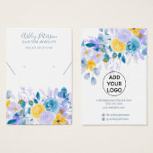 フローララベンダージュエリーイヤリングネックレスディスプレイ (正面&裏面)