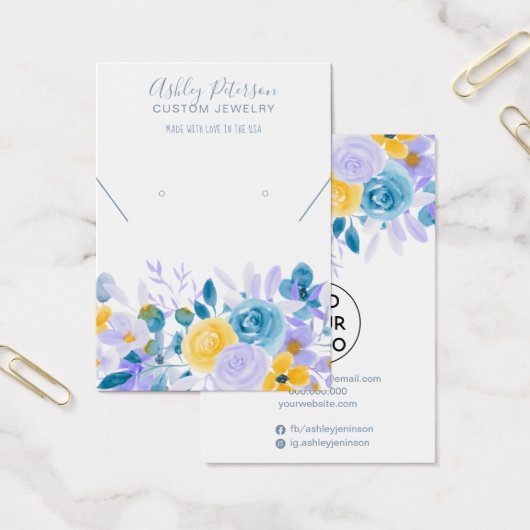 フローララベンダージュエリーイヤリングネックレスディスプレイ (オフィス)