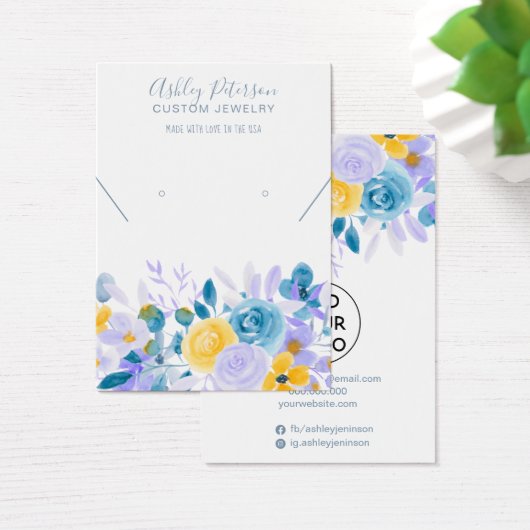 フローララベンダージュエリーイヤリングネックレスディスプレイ (デスク)