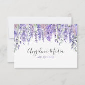 フローララベンダーパープルキンセアニェラRSVPカード 出欠カード (裏面)
