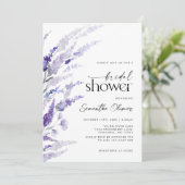フローララベンダーパープルモダン庭園の結婚式 招待状 (スタンド正面)