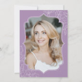 フローララベンダーパープル写真50th誕生日パーティー 招待状 (裏面)