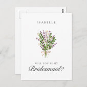 フローララベンダーブライデスメイド提案書はがき ポストカード (正面/裏面)