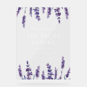 フローララベンダー歓迎の前夜澄ん アクリルサイン (正面)