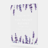 フローララベンダー歓迎の前夜澄ん アクリルサイン (傾斜)