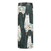 フローララマかわいいヴィンテージテクスチャ タンブラー (裏面)