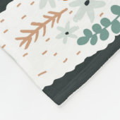 フローララマかわいいヴィンテージテクスチャ フリースブランケット (角)