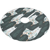 フローララマかわいいヴィンテージテクスチャ ブラッシュドポリエステルツリースカート (アングル)