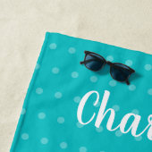 フローララマアルパカティール(緑がかった色)キパーソナライズされたッズ ビーチタオル (インサイチュ)