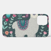 フローララマ:ヴィンテージ手描きドードル Case-Mate iPhoneケース (裏面 (横))