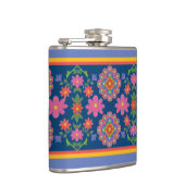 フローラランゴリ縁どパターンブルースキットル フラスク (右)